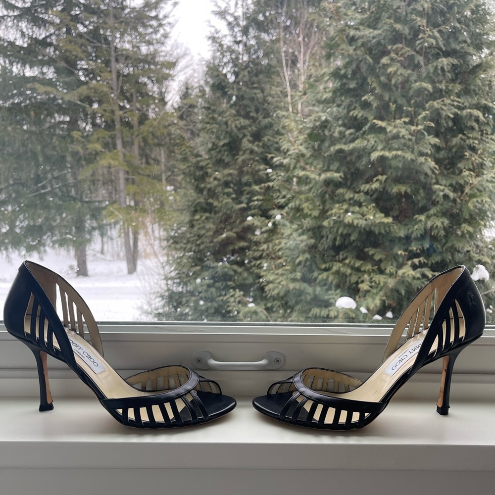 Jimmy Choo Black Kitten Heels size 39.5